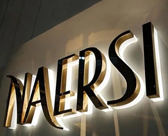 Stainless steel Gold Signboards (2)