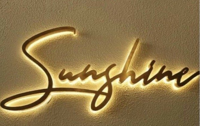 Stainless steel Gold Signboards (3)